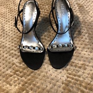 BCBGirls Black Dressy Shoes with clear stones